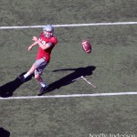 Field goal practice. "Just Do It" comes to mind.