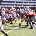 The O-Line is preparing to do battle!