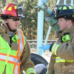 Lt. Parrish listens to FF Krieger.