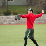 Brant in pre-game warmups.