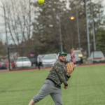 Dusty in pre-game warmups.