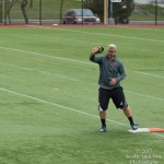 Drew making a force out at first.