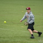 Danny making a play on the ball.