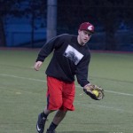 Danny Jones doing some pre-game warm-ups.