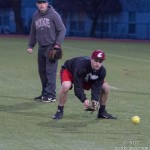 Danny Jones doing some pre-game warm-ups.