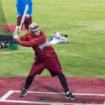 Kelly Stewart at the plate.