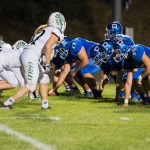 Pullman HS Offense lines up near the goal line