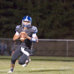 #12 Konner Kinkade looking to make a pass.